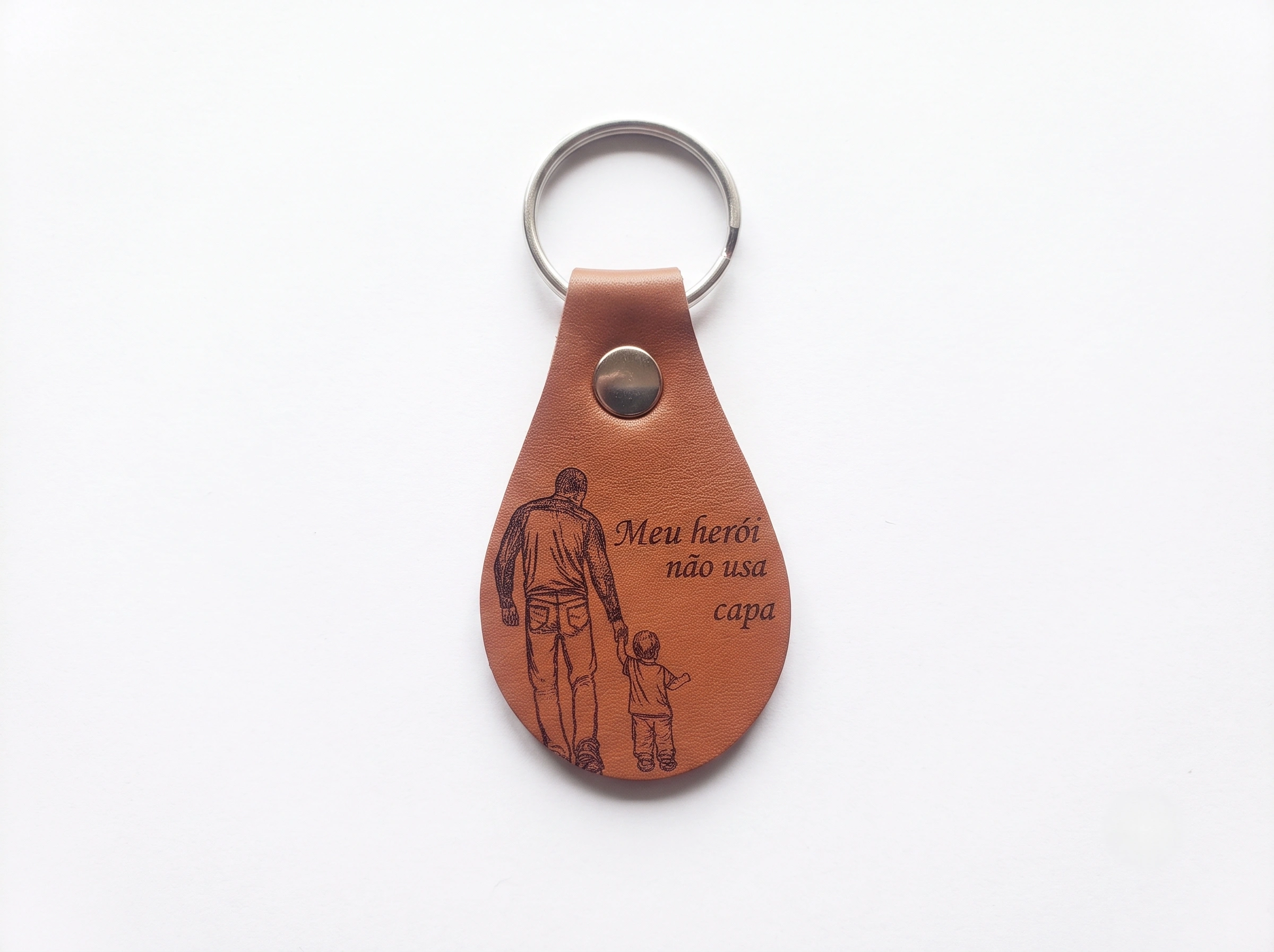 Chaveiro em couro redondo personalizado
