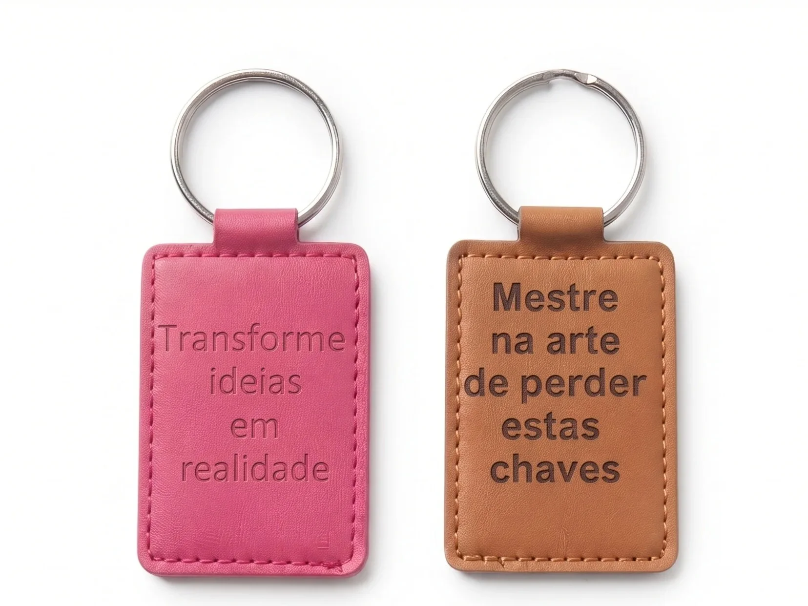 Chaveiros de couro personalizados - Imagem 1